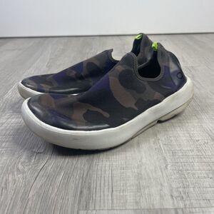 Oofos OOmg Eezee Women's 11 Shoes Brown Camo Slip on Low Top Comfort Sneakers C